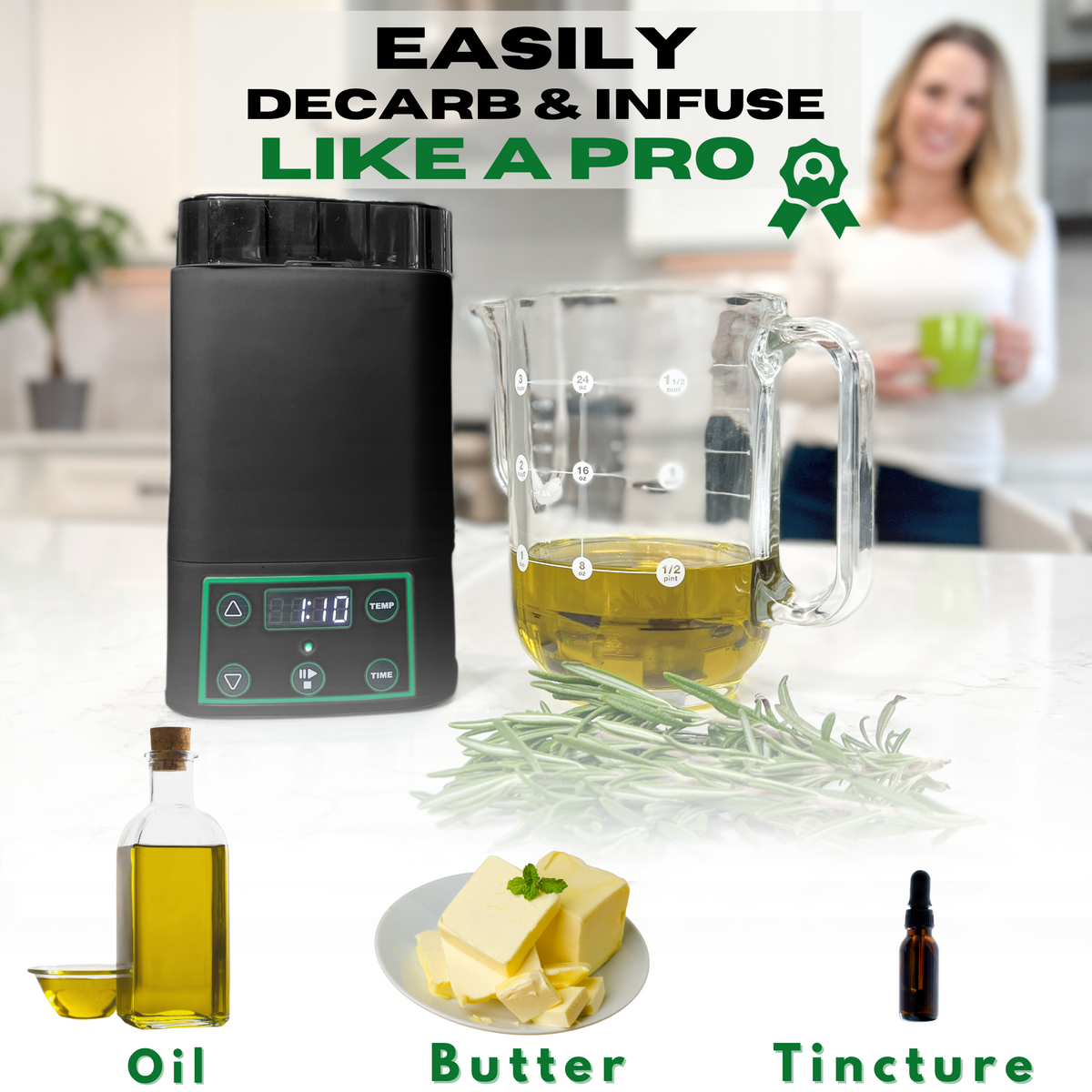 Easy Butter Maker Bundle - Butter Maker Machine with a BONUS 4 oz Agent 420  Smoke Odor Eliminator (1 Stick of Butter)