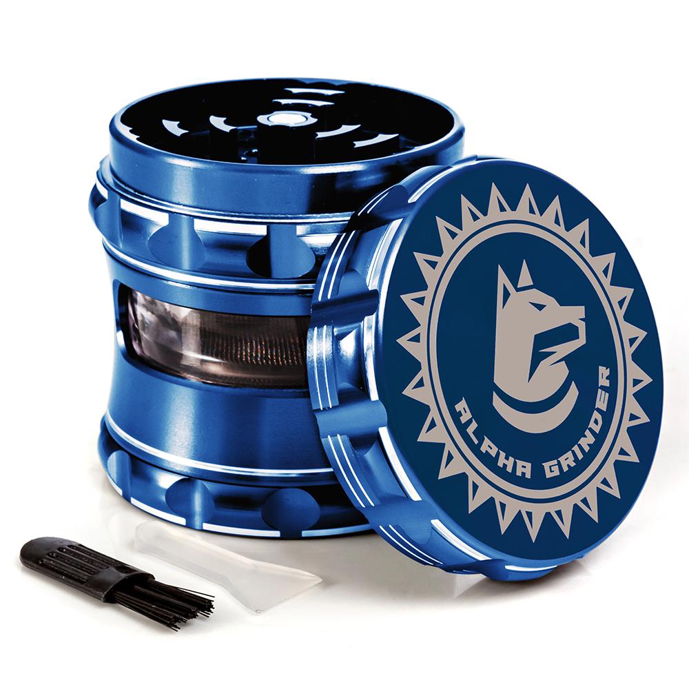 herb grinder with keef kief catcher metal pollen large