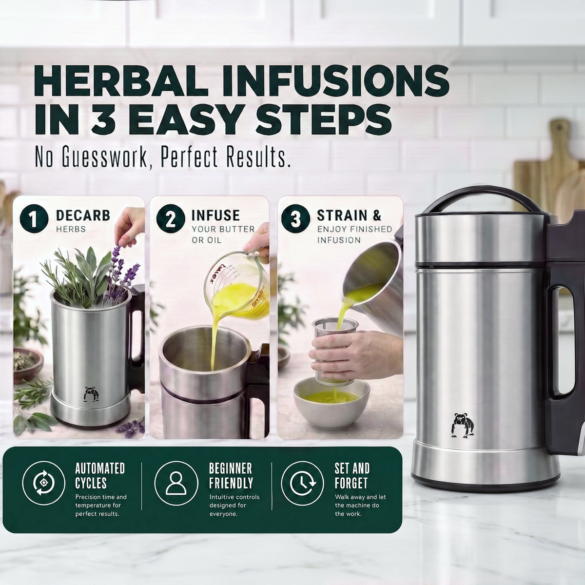 EdiWhip Decarboxylator and Infuser Machine for Magical Butter Oil Tinctures Gummy Maker