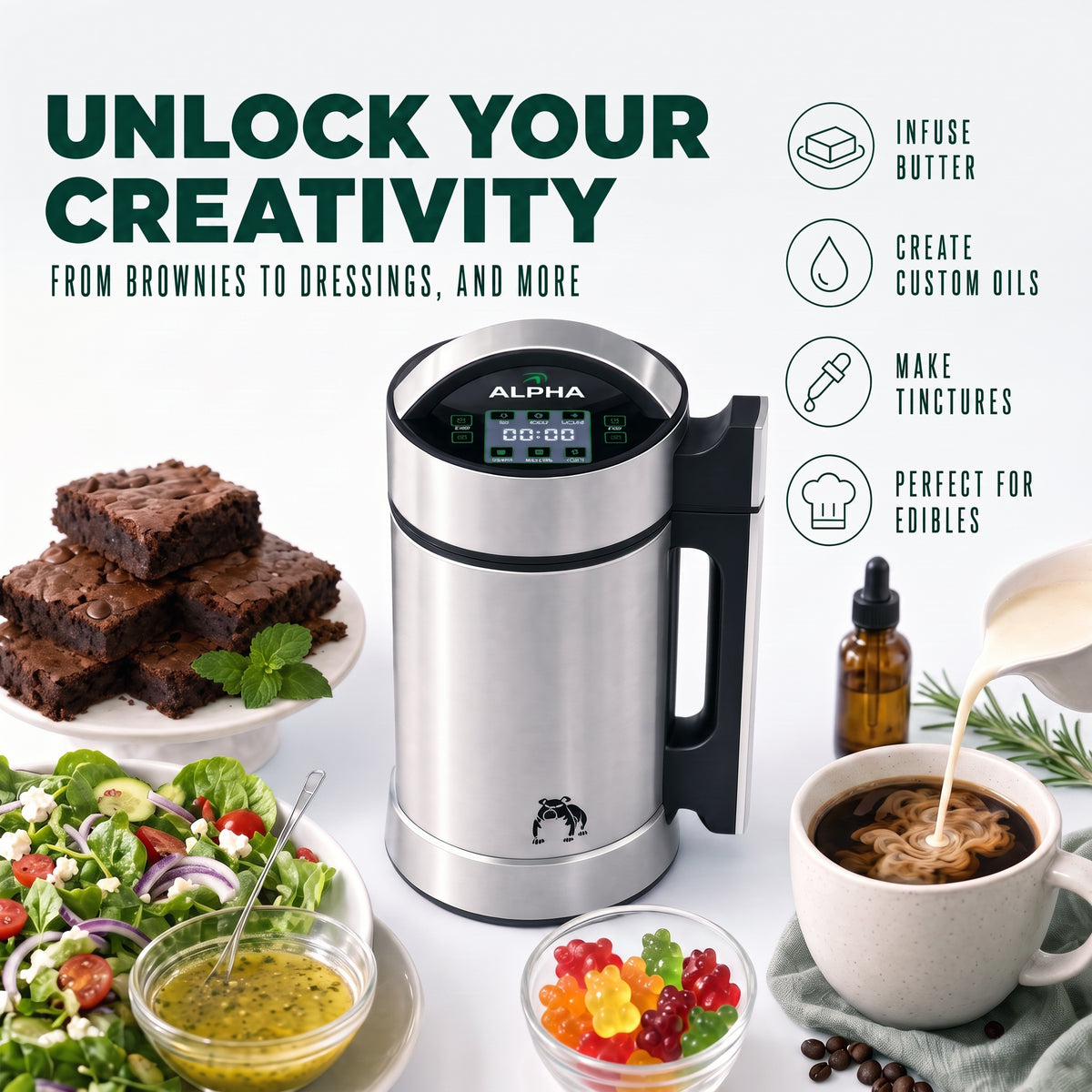 EdiWhip Decarboxylator and Infuser Machine for Magical Butter Oil Tinctures Gummy Maker