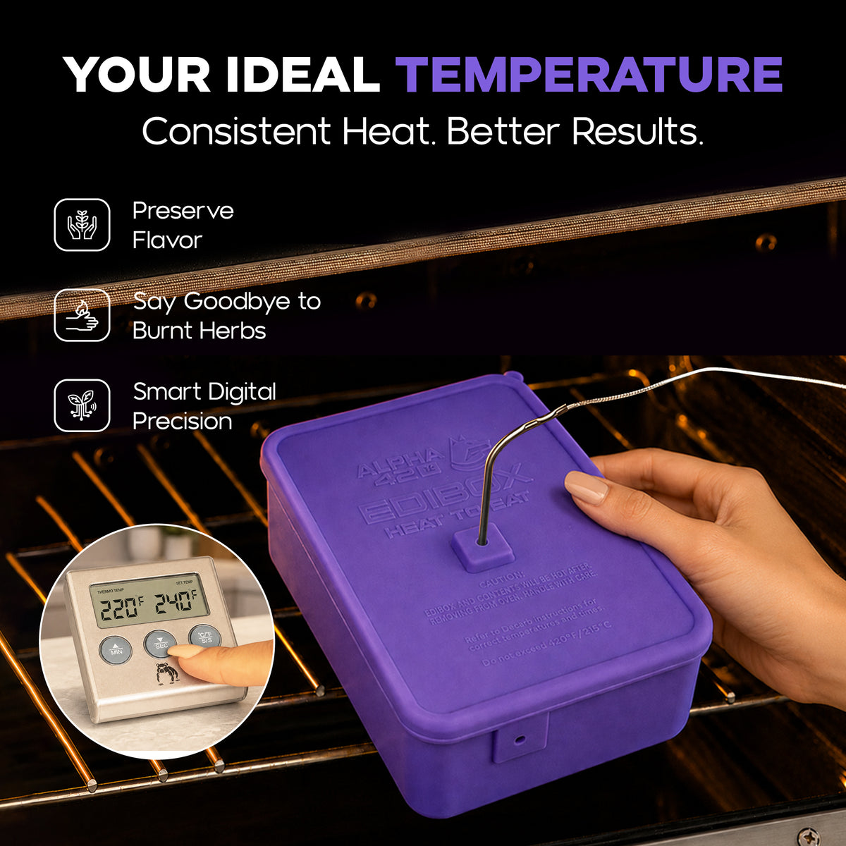 Decarboxylator Box decarbox decarb box decarboxylation decarber capsule silicone traps odors and activates herbs