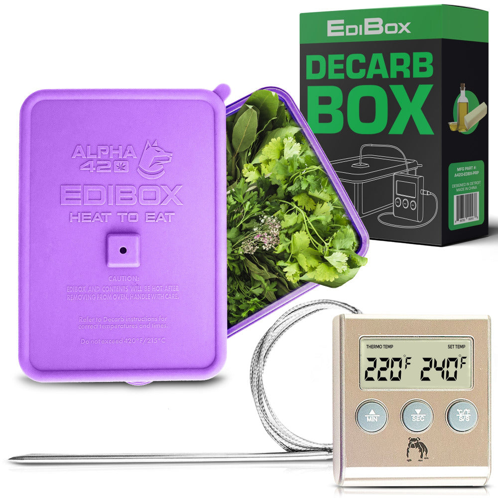 EdiBox Decarboxylator Box decarbox decarb box decarboxylation decarber capsule silicone traps odors and activates herbs