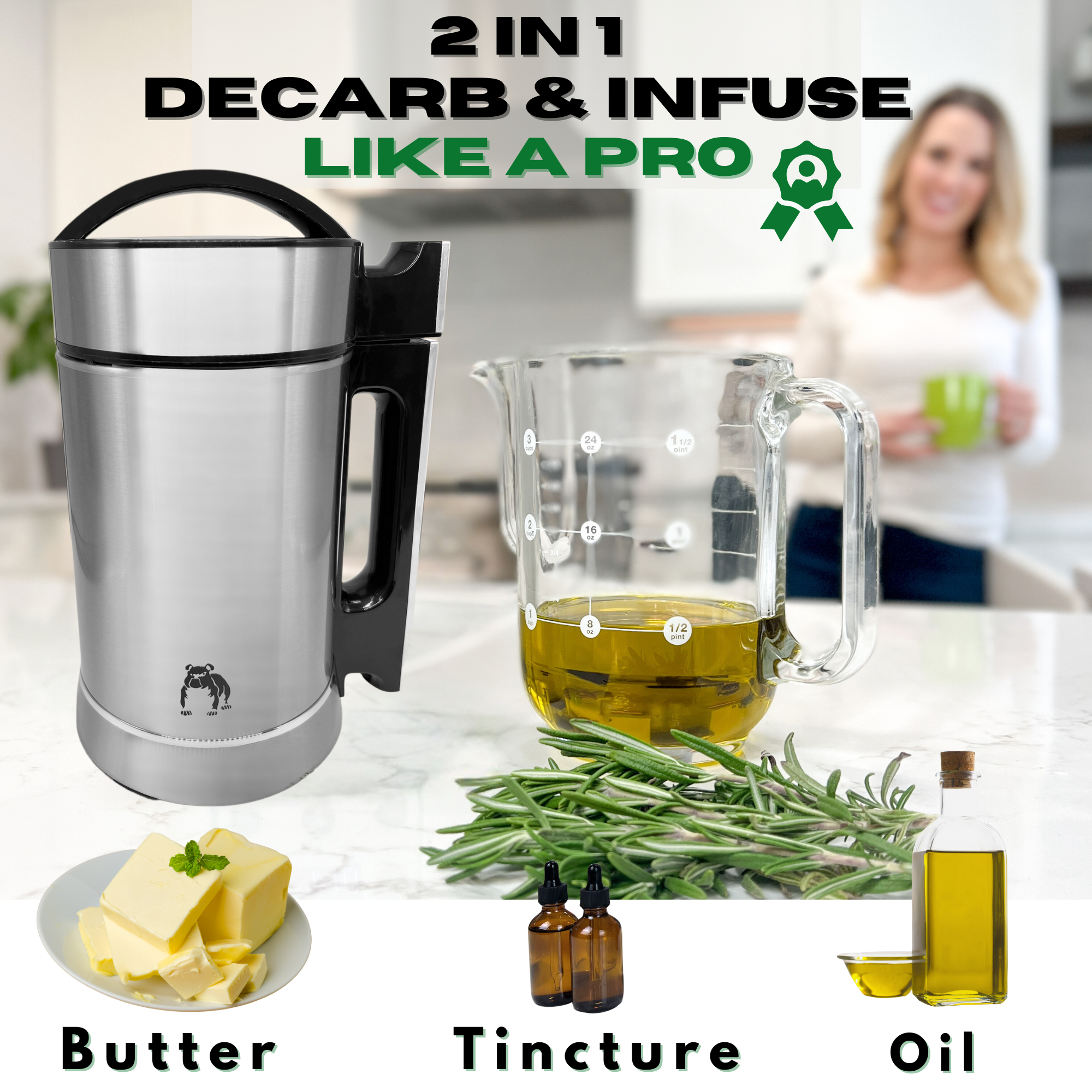 decarboxylator and infuser for magic butter oil 