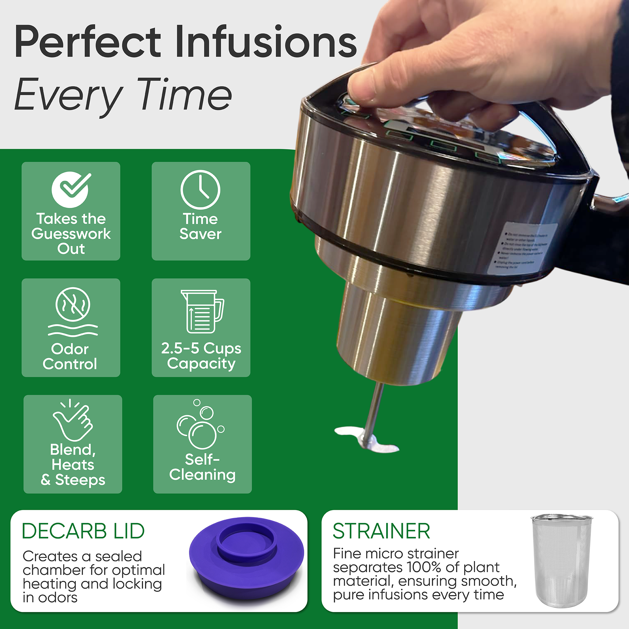 decarboxylator and infuser to make magic butter oil or tincture, decarboxylation machine, decarb, decarber make magical infusions