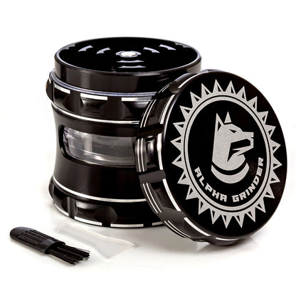 herb grinder with keef kief catcher metal pollen large