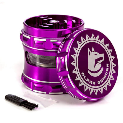 herb grinder with keef kief catcher metal pollen large