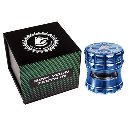 herb grinder with keef kief catcher metal pollen large
