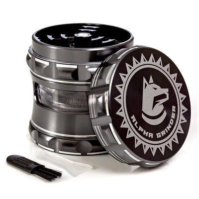 herb grinder with keef kief catcher metal pollen large