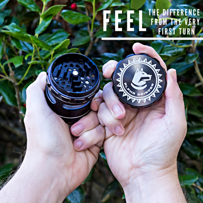 herb grinder with keef kief catcher metal pollen large